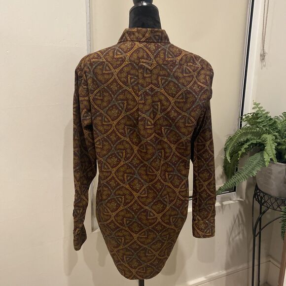 Saks Fifth Avenue Men’s Pattered Button Down Shirt, Size SMALL Paisley EUC - Picture 5 of 7